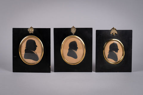 Set Of Three Georgian Silhouettes - The Lingwood Family (Suffolk/Essex) - Harrington Antiques
