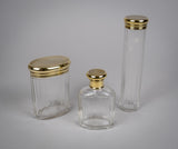 Set Of Three Silver Gilt Dressing Table Jars by B & G West, London, 1942 - Harrington Antiques