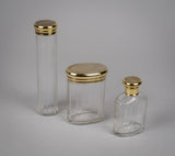 Set Of Three Silver Gilt Dressing Table Jars by B & G West, London, 1942 - Harrington Antiques