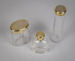 Set Of Three Silver Gilt Dressing Table Jars by B & G West, London, 1942 - Harrington Antiques