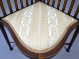 Sheraton Revival Inlaid Ash Corner Chair, Circa. 1900. - Harrington Antiques