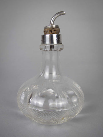 Sterling Silver and Glass Bitters Bottle by John Grinsell & Sons, 1913. - Harrington Antiques
