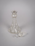 Sterling Silver & Cut Glass Scent Bottle by Wolfsky & Co, London, 1924. - Harrington Antiques