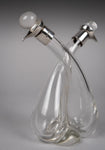 Sterling Silver Double Oil and Vinegar Bottle by William Hutton & Sons, 1922 - Harrington Antiques