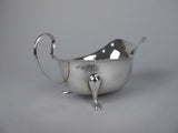 Sterling Silver Gravy / Sauce Boat by Viners Ltd, Sheffield, 1934 - Harrington Antiques