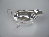 Sterling Silver Gravy / Sauce Boat by Viners Ltd, Sheffield, 1934 - Harrington Antiques