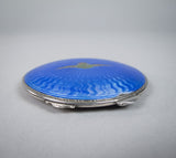 Sterling Silver & Guilloche Enamel RAF Compact by Adie Brothers, Birmingham, 1936. - Harrington Antiques