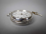 Sterling Silver Pocket Watch by William Ehrhardt, Birmingham, 1895. - Harrington Antiques