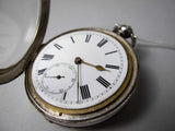Sterling Silver Pocket Watch By William Henry Sparrow, 1919. - Harrington Antiques
