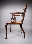 Striking Art Nouveau Mahogany Armchair, c.1890 - Harrington Antiques