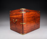 Unusual 19th Century Mahogany Campaign Box / Chest - Harrington Antiques
