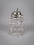Unusual 19th Century Sterling Silver & Cut Glass Sun Dial Inkwell, 1876. - Harrington Antiques