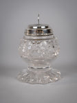 Unusual 19th Century Sterling Silver & Cut Glass Sun Dial Inkwell, 1876. - Harrington Antiques
