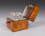 Victorian Birds Eye Maple Miniature Scent Bottle Box / Casket - Harrington Antiques
