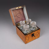 Victorian Birds Eye Maple Miniature Scent Bottle Box / Casket - Harrington Antiques