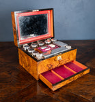 Victorian Burr Walnut Vanity / Dressing Box - Harrington Antiques