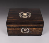 Victorian Coromandel & Mother Of Pearl Jewellery Box - Harrington Antiques