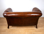 Victorian Double Drop-End Chesterfield Leather Sofa by Robertson & Coleman Ltd, Norwich. - Harrington Antiques