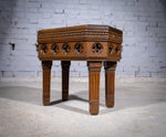 Victorian Gothic Revival Oak Side Table - Harrington Antiques