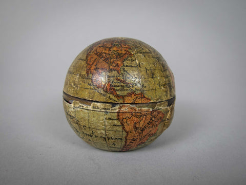 Victorian Terrestrial Globe Travel Inkwell, c.1900. - Harrington Antiques