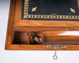 Victorian Walnut & Brass Writing Slope - Harrington Antiques
