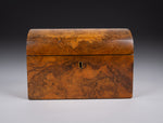 Victorian Walnut Dome Top Tea Caddy With Fitted Interior - Harrington Antiques