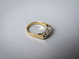 Vintage 9 Carat Gold and Diamond Ring. Birmingham, 1978. Size N 1/2. - Harrington Antiques