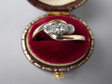 Vintage 9 Carat Yellow Gold and Diamond Ring. Size - W. - Harrington Antiques