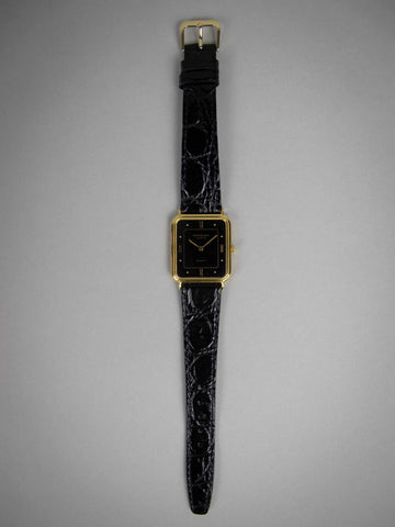Vintage Raymond Weil Geneve Quartz 9004 Plaque ORG 10 Black Watch. - Harrington Antiques