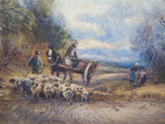 William Manners R.B.A (1860-1930) - Shepherd With Flock On Woodland Path, c.1910 - Harrington Antiques